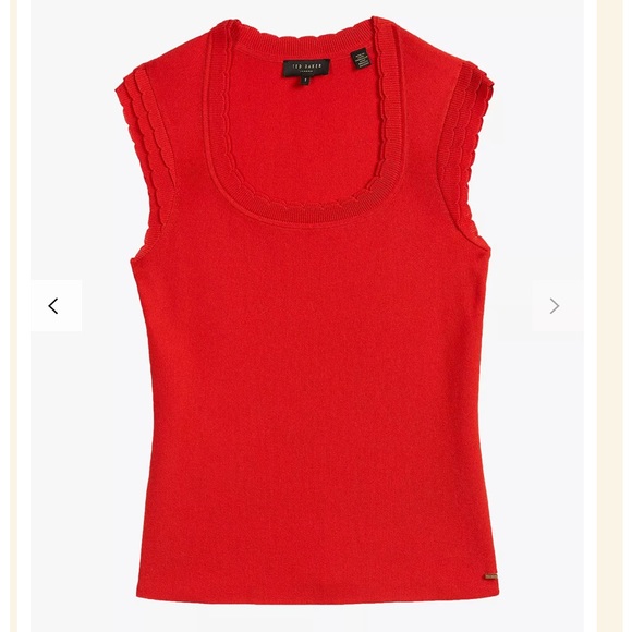 NWT Ted Baker Staciey scallop detail knitted top - Picture 4 of 7